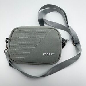 Vooray‎ Neoprene Crossbody Bag Grey Quilted Adjustable Strap Sporty Travel Purse
